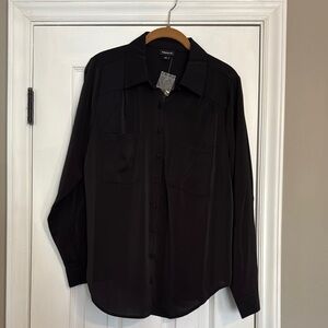 NWT Torrid Black Button-Up Blouse
